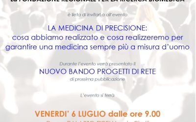 EVENTO FRRB: presentazione del documento sulla Medicina di Precisione e Nuovo Bando Progetti di Rete